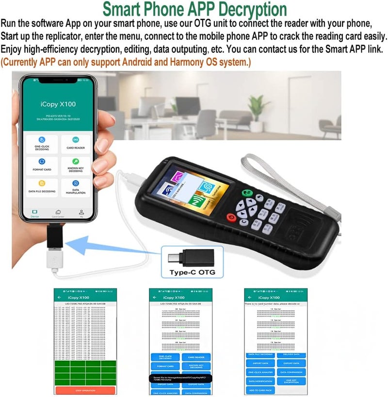 jasugKEY Multi Frequencies RFID Reader Writer Duplicator, RFID Smart Card Programmer, Access Control Card Decoder, with Writable Key Fobs Cards, Free Software, Only Work for Access Control Cards - Image 5